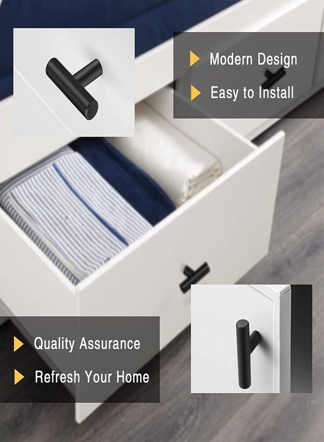 STORE 2508 Stainless Steel Cabinet Handles T-Bar T Handles 2 Inches (Matte Black Pack of 6) - Image 4